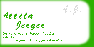 attila jerger business card